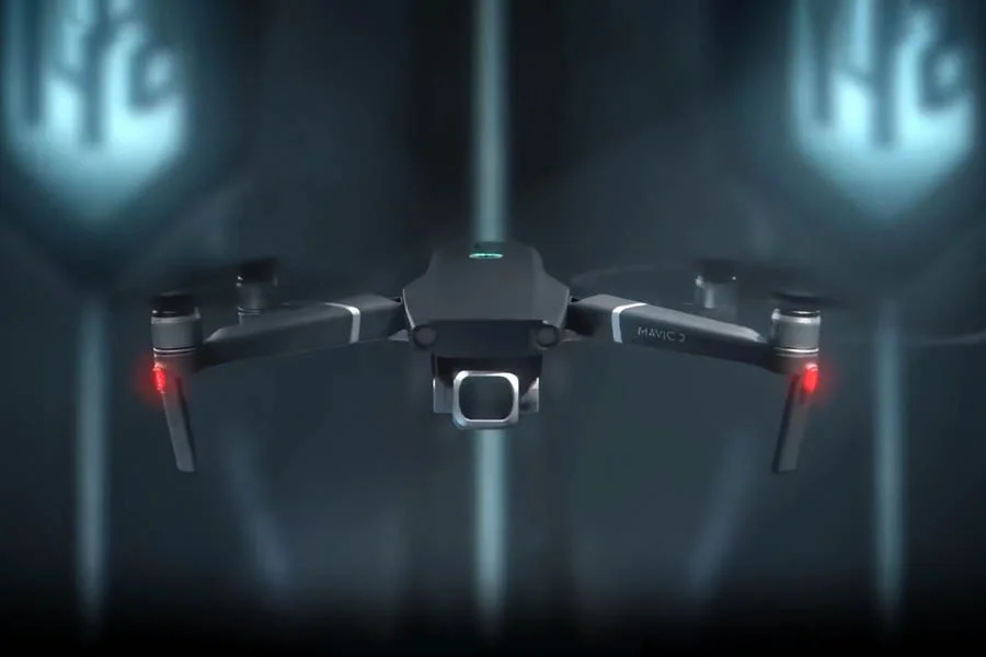 flying a drone with camera